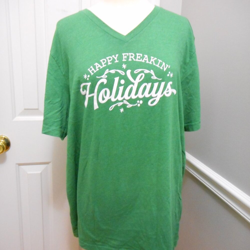 Happy Freakin' Holidays Soft Women's Tshirt XXL